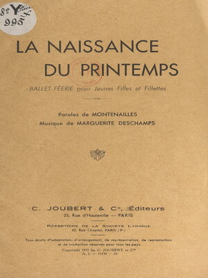 cover image of La naissance du printemps